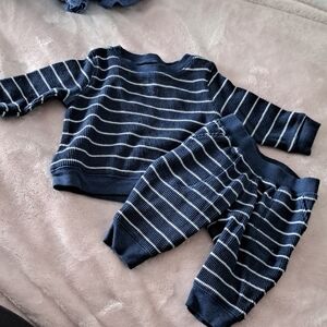 Carter's Organic Navy and White Striped Set
